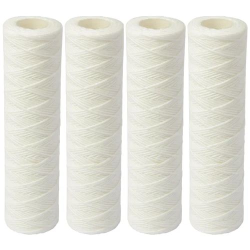 Wound Filter Cartridge - Stainless Steel, Different Sizes and Shapes, White Color, Ideal for Industrial Applications, Backed by Warranty