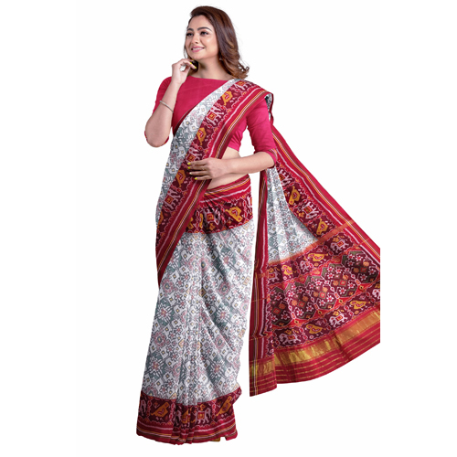 Navratna With Elephant Border Saree - Color: Different Available