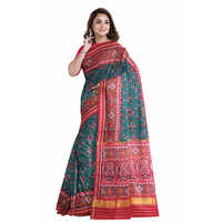 Patola Silk Sarees - Color: Morpich With Red