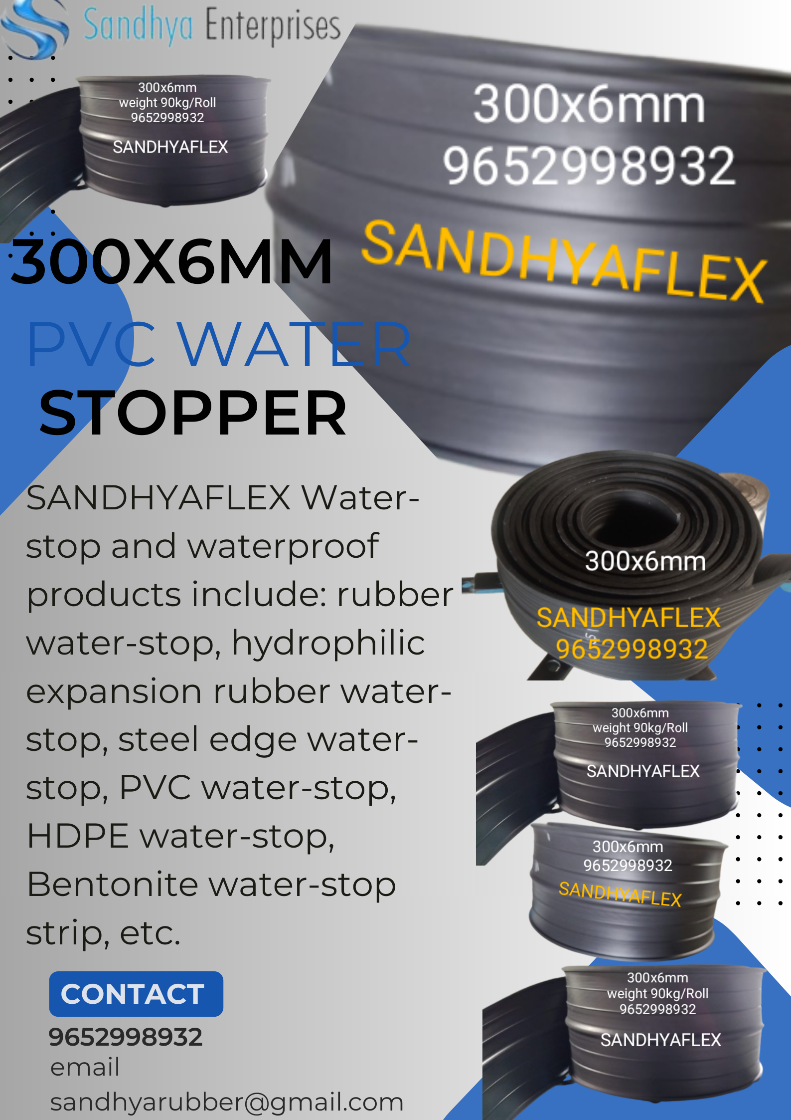 PVC Water stopper 300*6mm