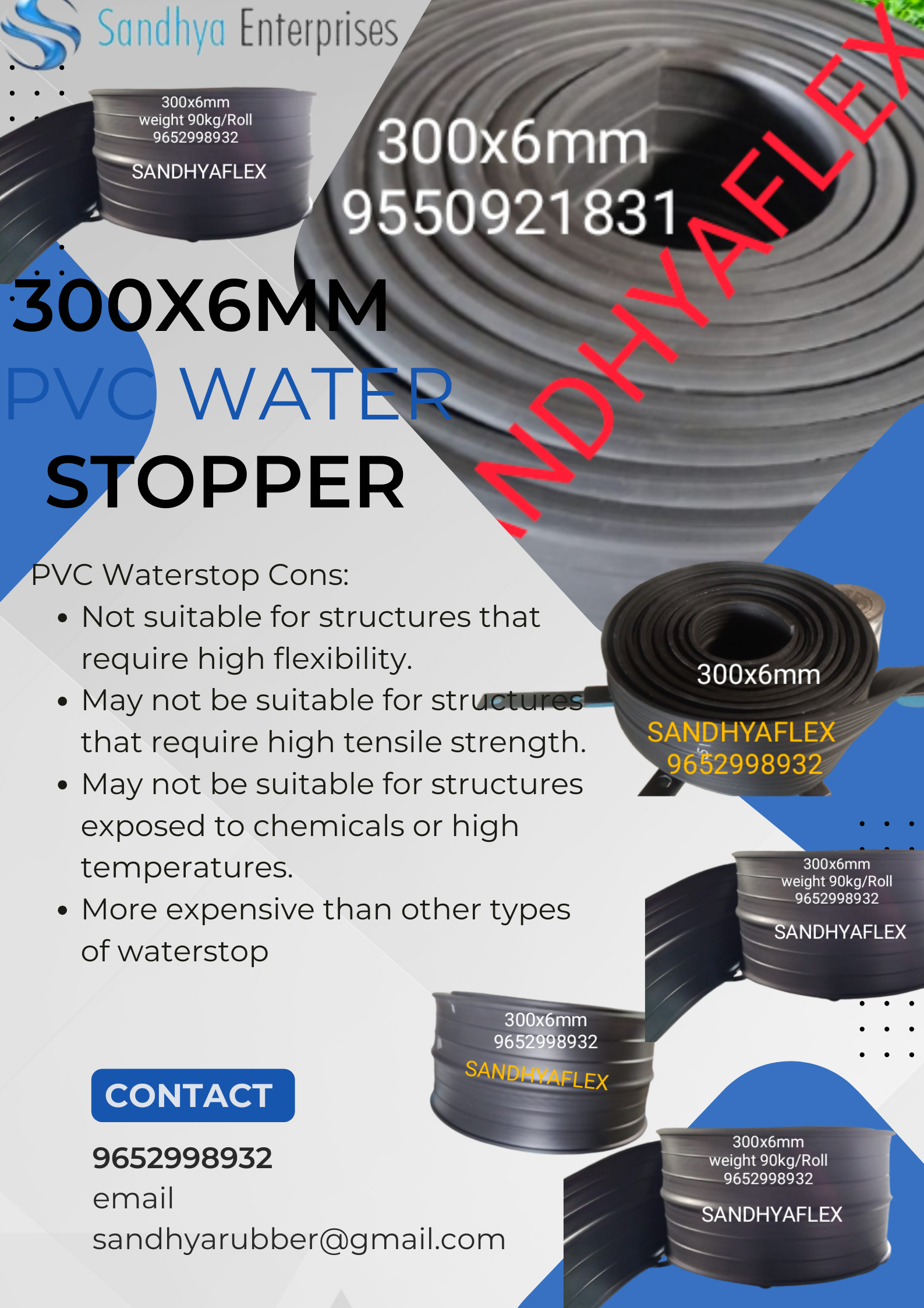 PVC Water stopper 300*6mm