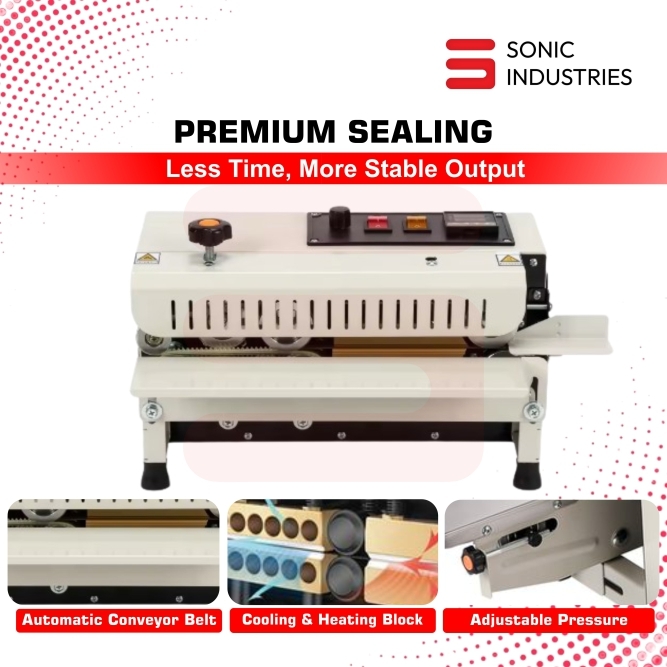 Sonic Industries FR400 Mini Continuous band sealer Plastic Bags, Aluminum Foil Bag For Food Sealing