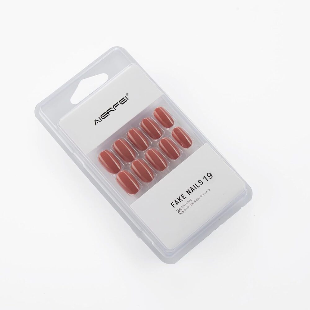 CherryBox 24 Artificial Nails | Press On Nails | False Nails - Salon Manicure Acrylic Nail Art