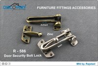 Safety Door Lock Bolt - Color: Black