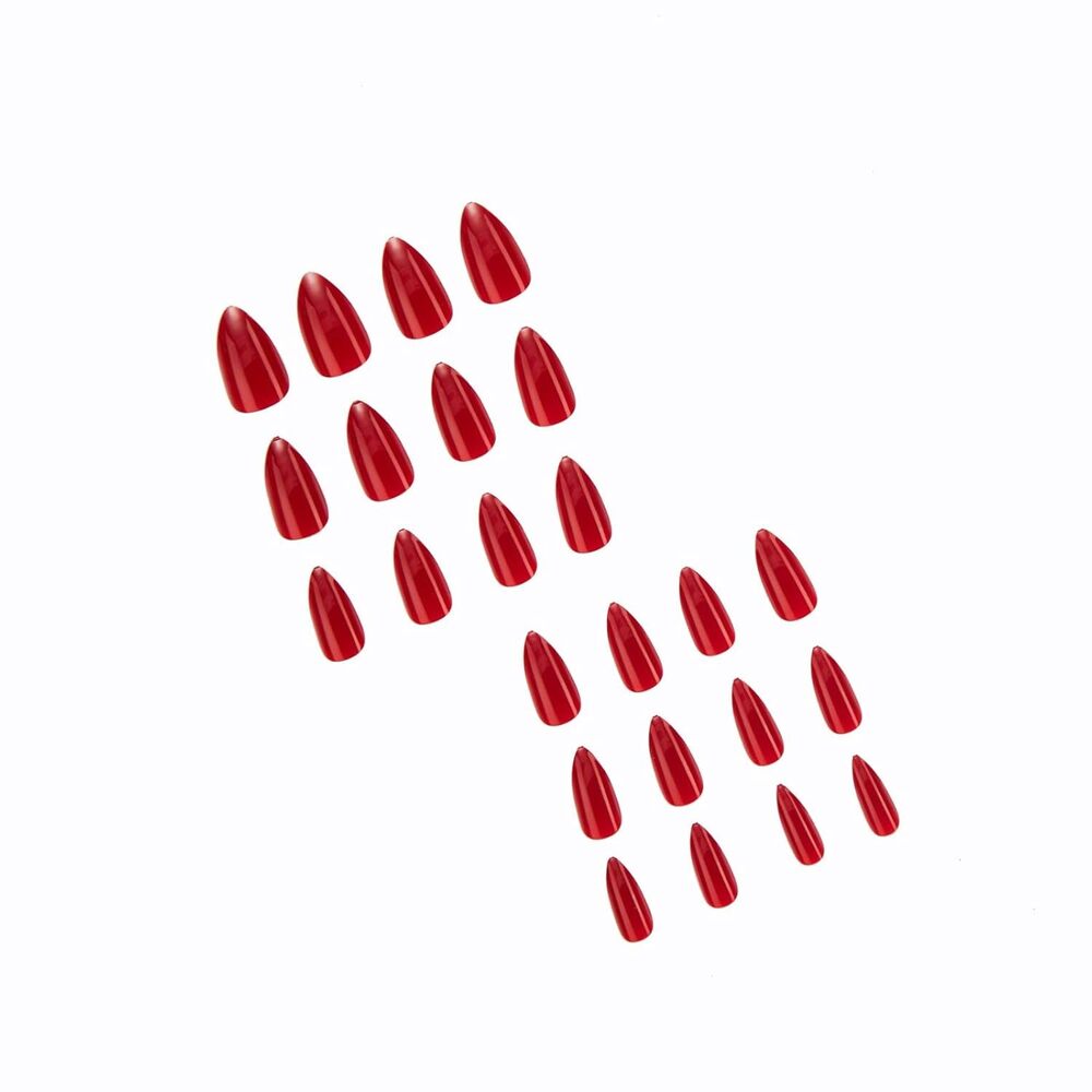 CherryBox 24 Artificial Nails | False Nails Fake nails Salon Manicure Acrylic Nail Art for Women Girls