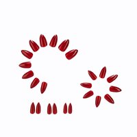 CherryBox 24 Artificial Nails | False Nails Fake nails Salon Manicure Acrylic Nail Art for Women Girls