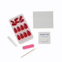 CherryBox 24 Artificial Nails | False Nails Fake nails Salon Manicure Acrylic Nail Art for Women Girls
