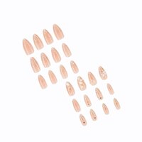 CherryBox 24 Artificial Nails | False Nails Fake nails Salon Manicure Acrylic Nail Art for Women Girls (CB645)