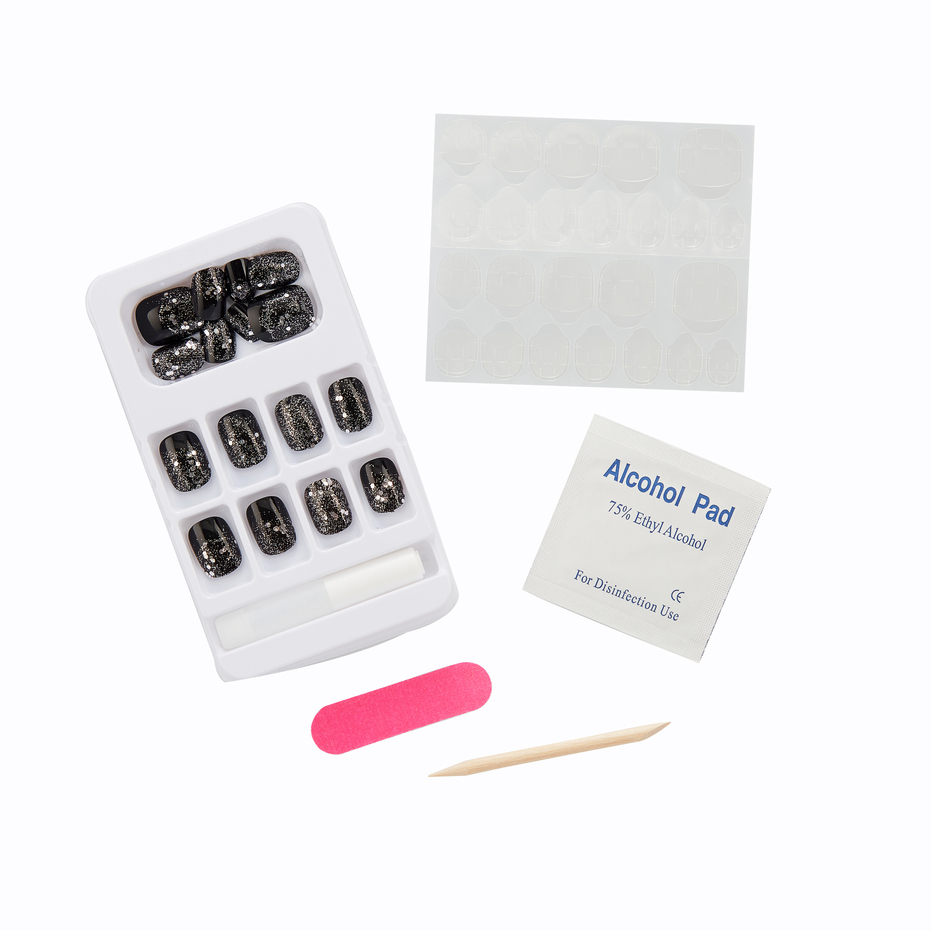 CherryBox 24 Artificial Nails | False Nails Fake nails Salon Manicure Acrylic Nail Art for Women Girls (CB6412)