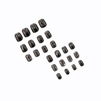 CherryBox 24 Artificial Nails | False Nails Fake nails Salon Manicure Acrylic Nail Art for Women Girls (CB6412)