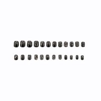 CherryBox 24 Artificial Nails | False Nails Fake nails Salon Manicure Acrylic Nail Art for Women Girls (CB6412)