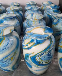 Best Seller of Urns Marble Shading Metal Cremation Urn for Human Ashes Wholesale Supplies
