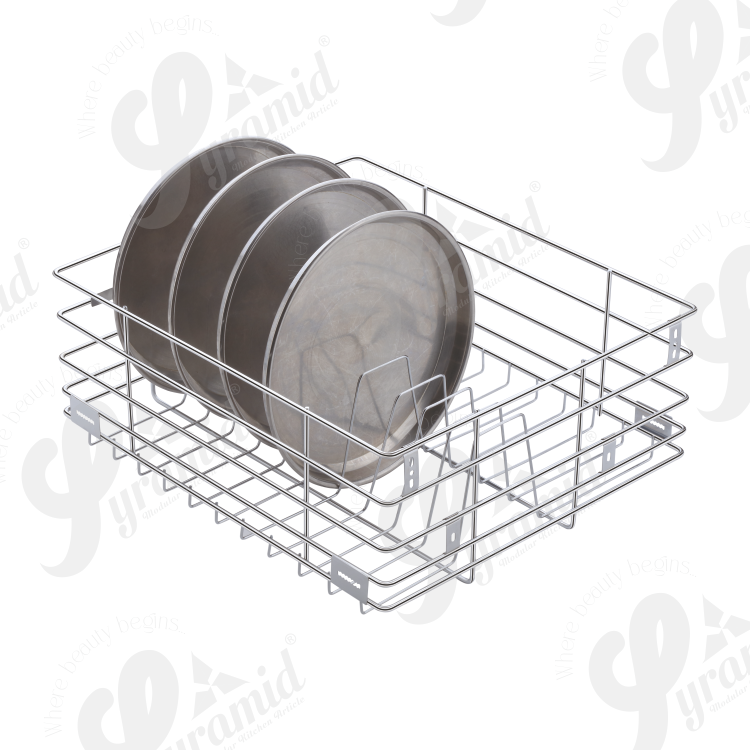 Ss Thali Kitchen Basket - Height: 8 Inch (In)