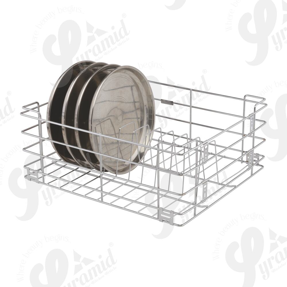 Ss Thali Kitchen Basket - Height: 8 Inch (In)