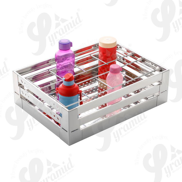 Ss Wire Kitchen Basket - 14-24 Inches Wide, 20-24 Inches Deep, 6 Inches High, Eco-friendly Stainless Steel, Uv Resistant, Durable And Lightweight Design