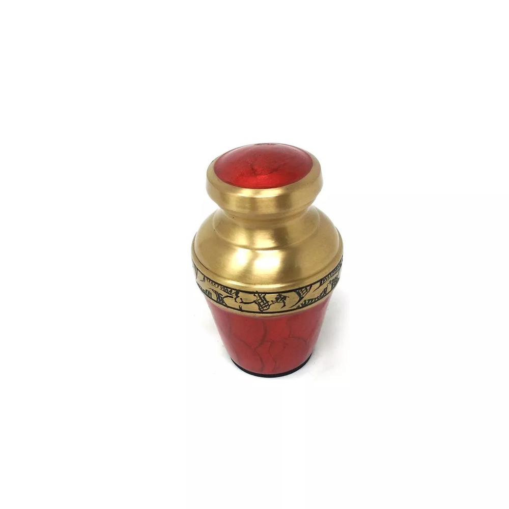 Brass Keepsake Urn for Ashes , Mini Urn with Velvet bag Wholesale Supplies