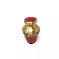 Brass Keepsake Urn for Ashes , Mini Urn with Velvet bag Wholesale Supplies