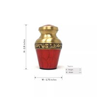 Brass Keepsake Urn for Ashes , Mini Urn with Velvet bag Wholesale Supplies