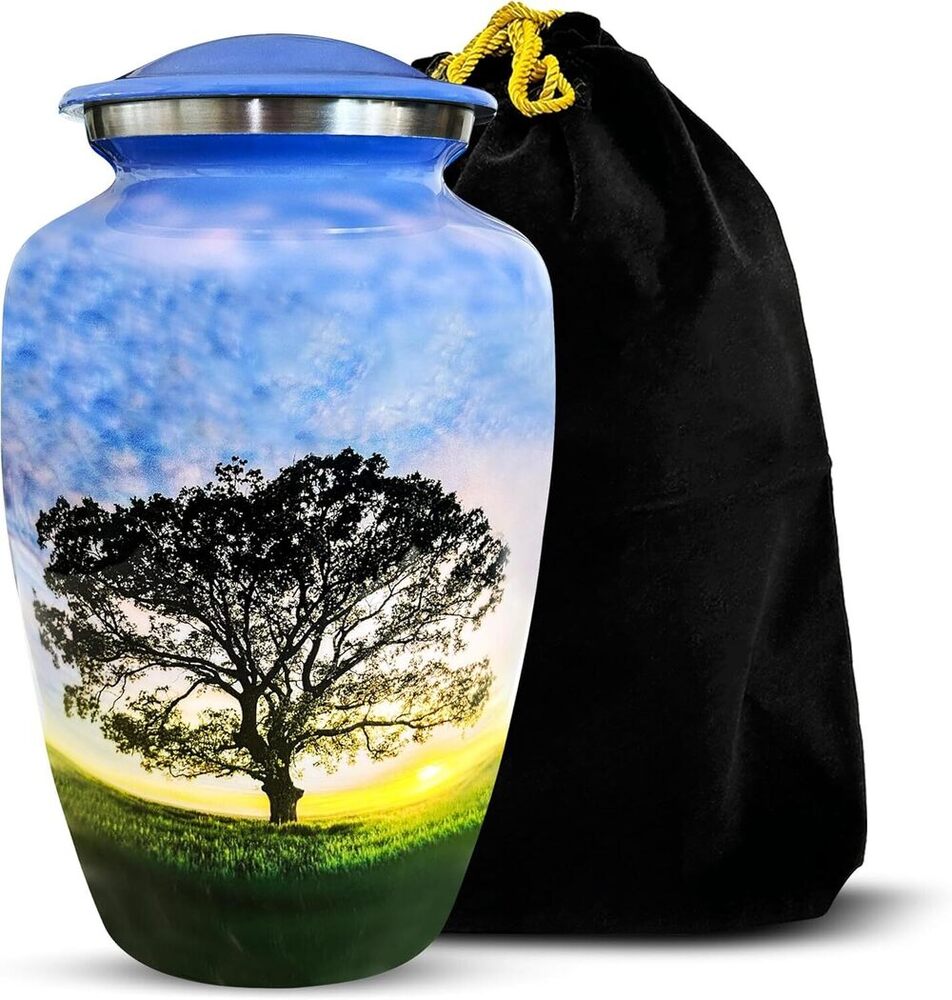 Tree of Life Aluminium Adult Cremation Urn for Human Ashes Wholesale Supplies