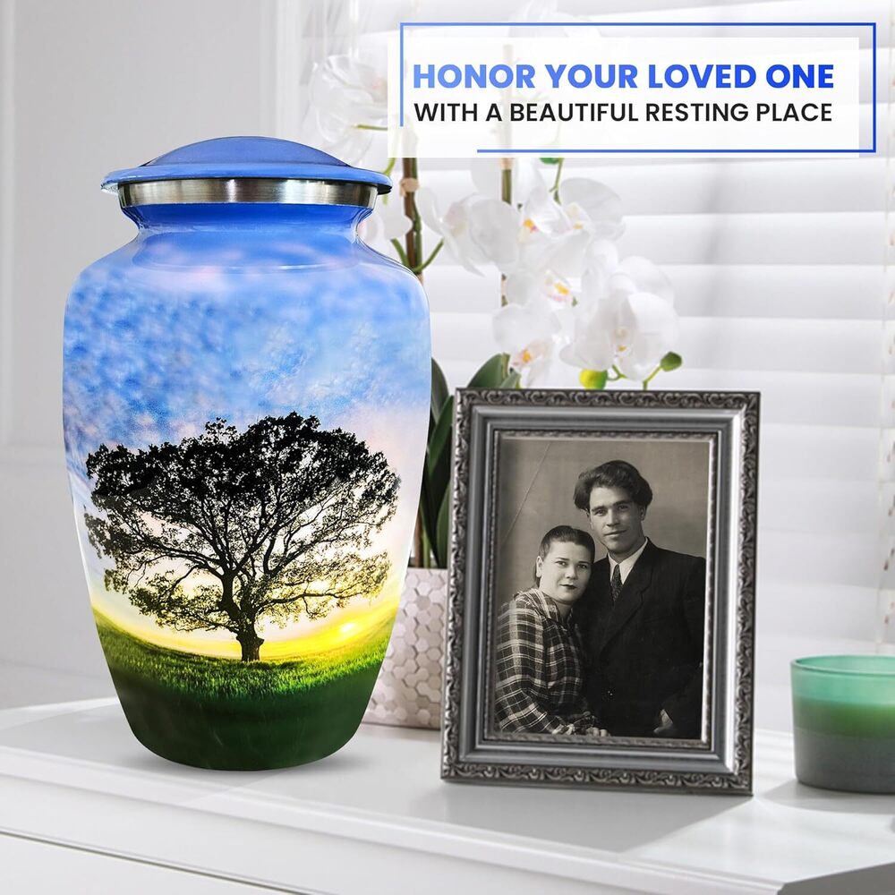 Tree of Life Aluminium Adult Cremation Urn for Human Ashes Wholesale Supplies