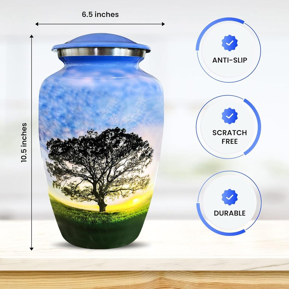 Tree of Life Aluminium Adult Cremation Urn for Human Ashes Wholesale Supplies
