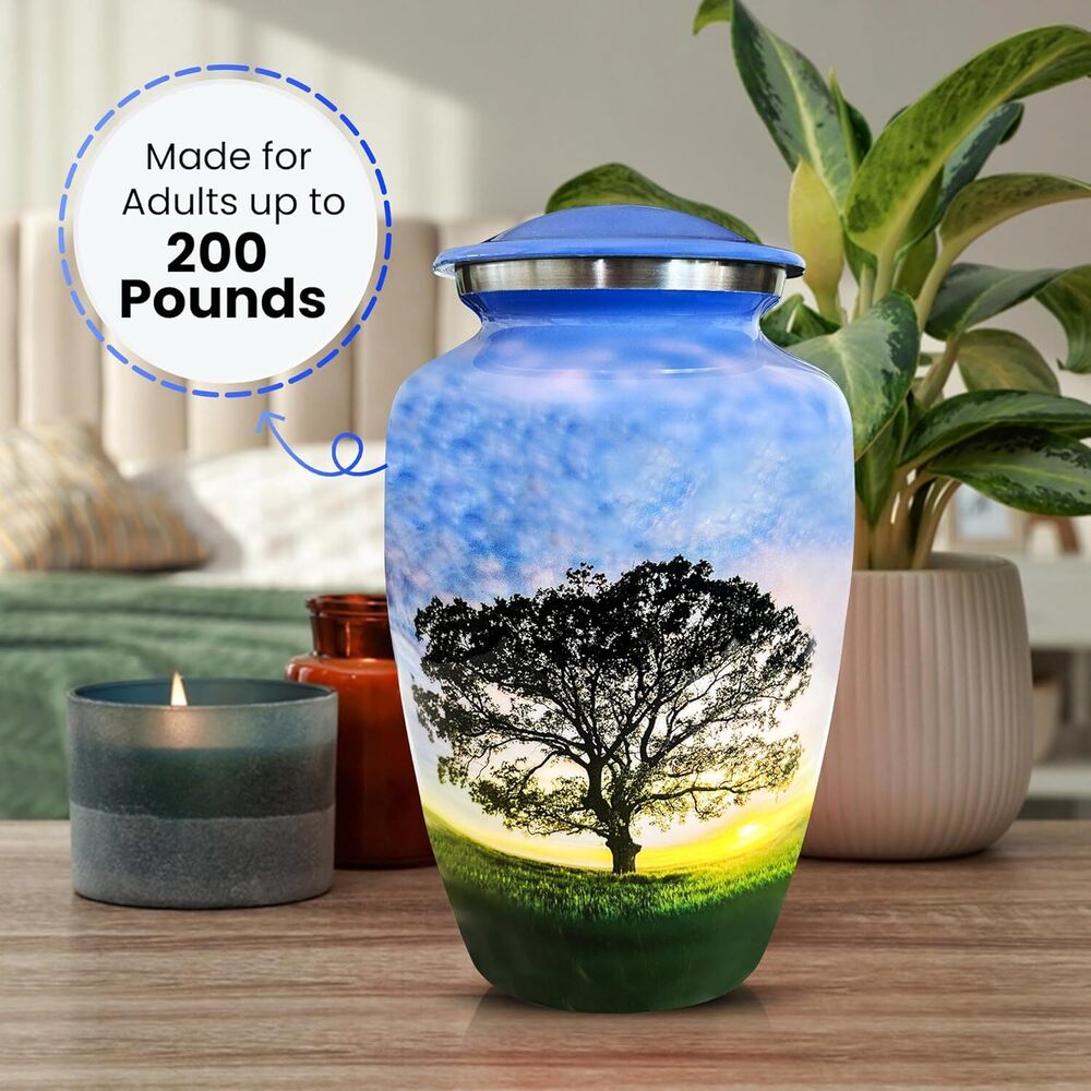 Tree of Life Aluminium Adult Cremation Urn for Human Ashes Wholesale Supplies