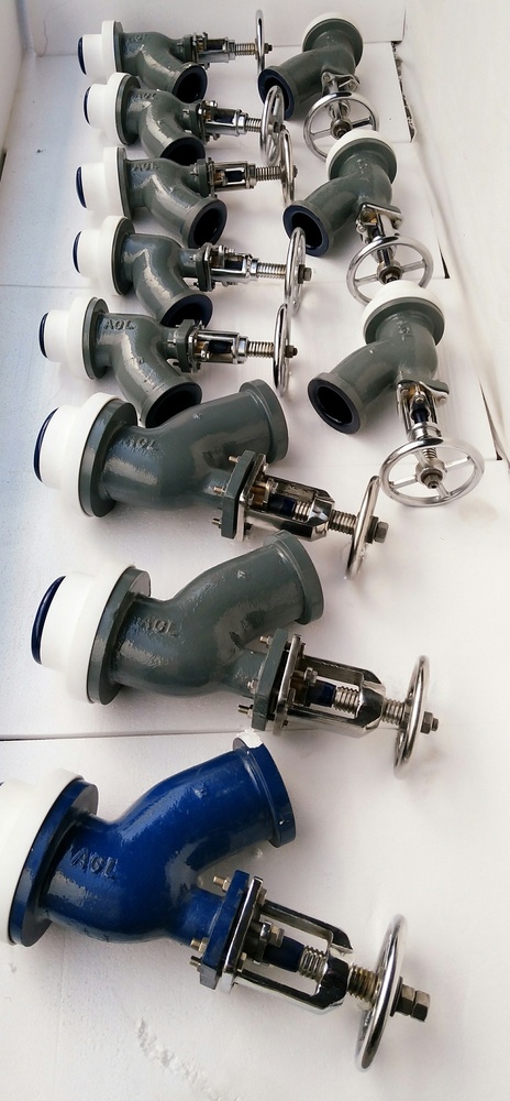 Glass Lined Bottom Valve - Color: Grey