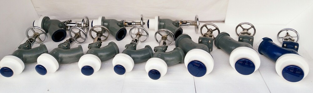 Glass Lined Bottom Valve - Color: Grey