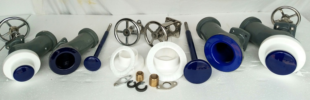 Glass Lined Bottom Valve - Color: Grey