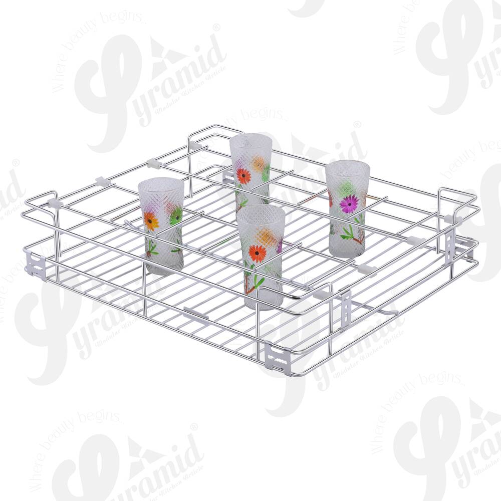 Modular Kitchen Wire Basket - Stainless Steel, 20x24x4 Inches | Eco-friendly, Uv Resistant, Lightweight, Heavy Folding Design