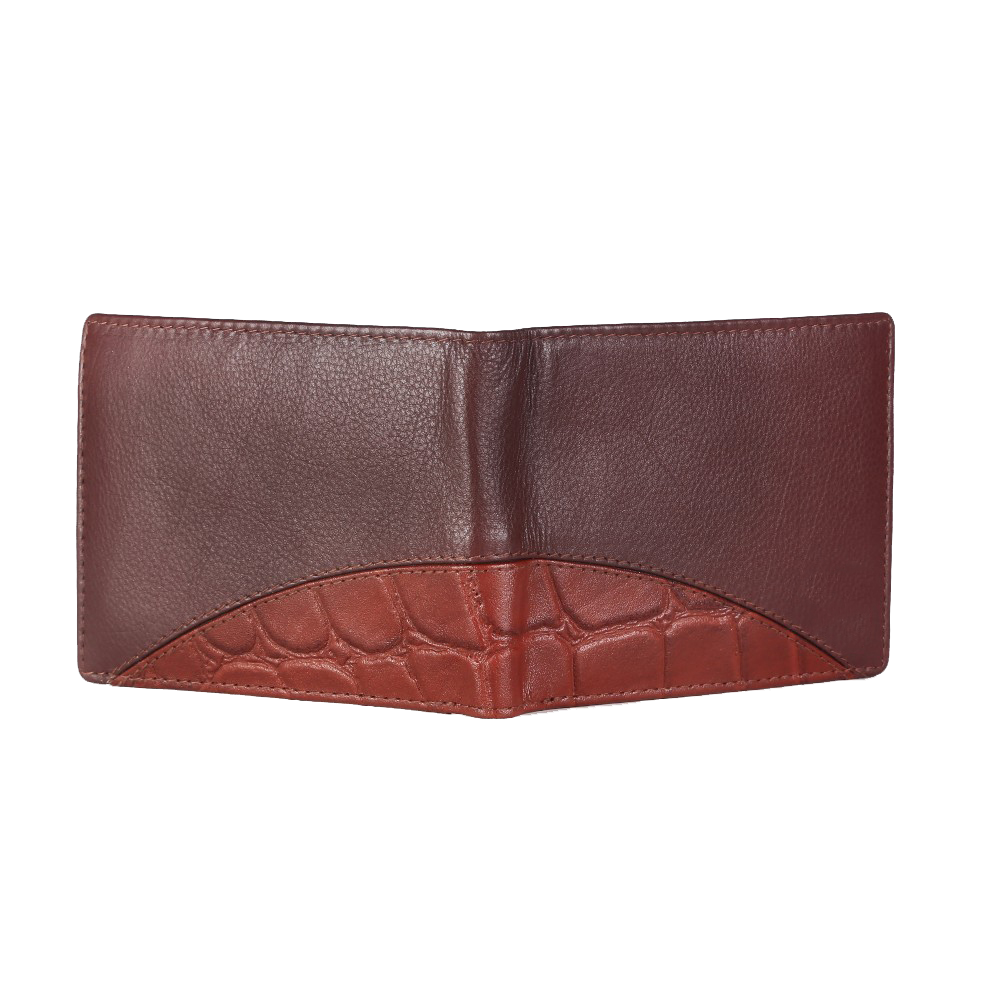 Crocodile Textured Leather Wallet