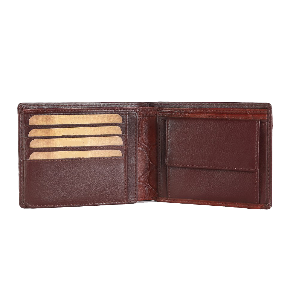 Crocodile Textured Leather Wallet