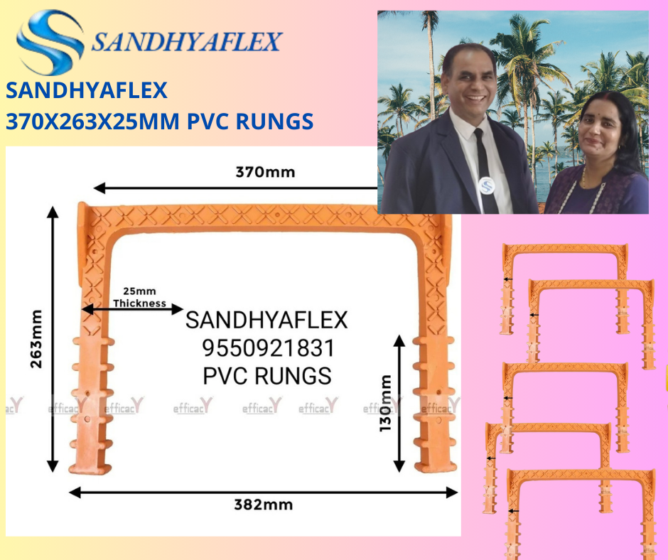 Pvc Rungs - Pvc Material, 370mm Length X 190mm Width X 265mm Height X 25mm Thickness, Orange Color - Ideal For Ladder/scaffolding Safety Step