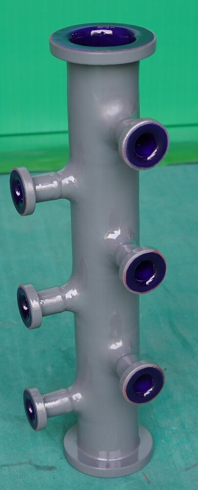 Glass Lined Header - Color: Gray