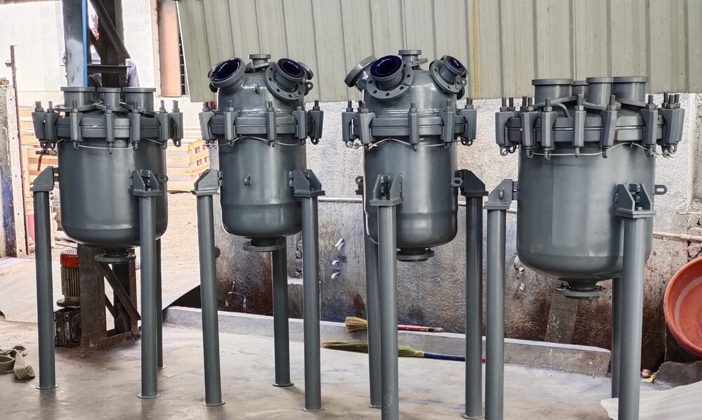 Glass Lined Receiver - Mild Steel, Standard Size , Grey Color For Industrial Applications