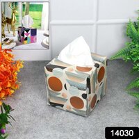 Tissuess Cube Box - High Quality Paper, 13x13x13 Cm, White With Printed Design | Eco-friendly, Pop-up Pull, Customizable Pattern