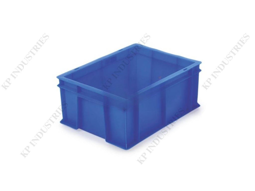Plastic Crates 43175(lw)cc - Hdpe, 400x300x175mm, Blue/red/green/yellow/black | Durable, Stackable, Ergonomic Design, 15 Ltr Capacity