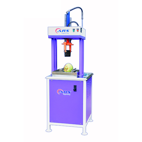 Hydraulic Tender Coconut Cutting Machine - Color: Blue