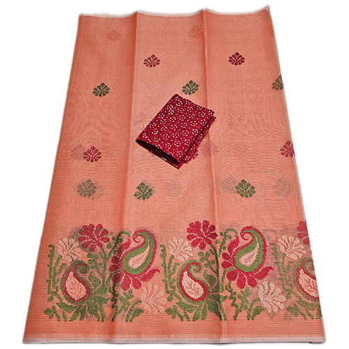 Kota Doria Cotton Embroidery Saree