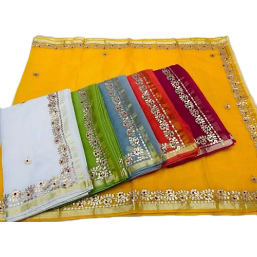 Kota Doria Gota Patti Saree