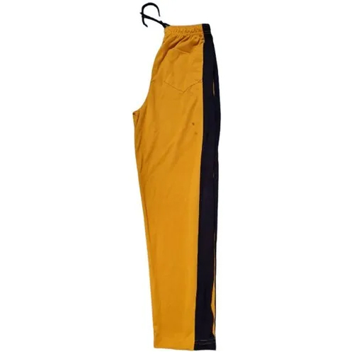 Mens Yellow Cotton Track Pant