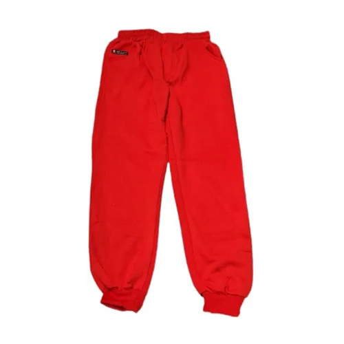 Mens Red Cotton Track Pant