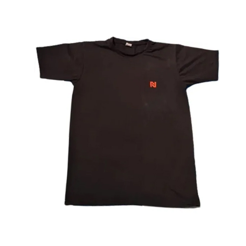 Mens Black Half Sleeves Cotton T Shirt - Feature: Lightweight