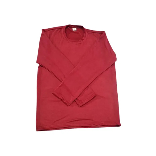 Mens Round Neck Cotton Sweatshirt - Color: Red