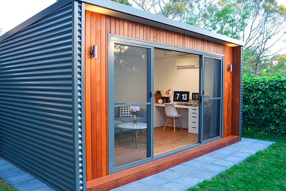 Blue Furnished Office Containers