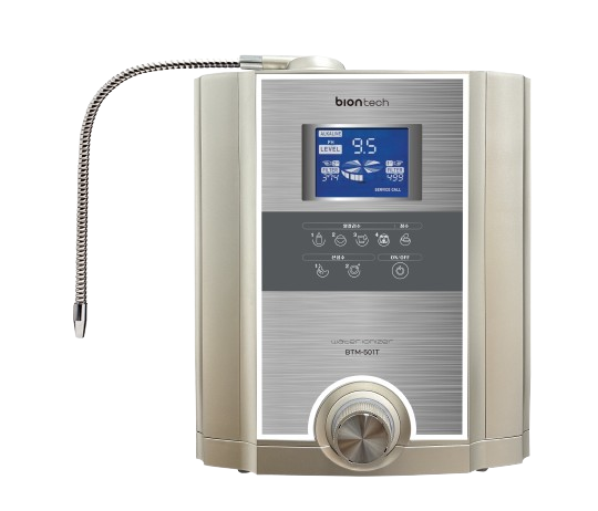 Biontech Alkaline Water Ionizer BTM 501 - Platinum-Titanium, 9 Plates, Continuous Electrolysis, pH 3.5 to 10.9, ORP -700 to -800 mv, DARC Cleaning System, 1.5-2 L/min Water Flow