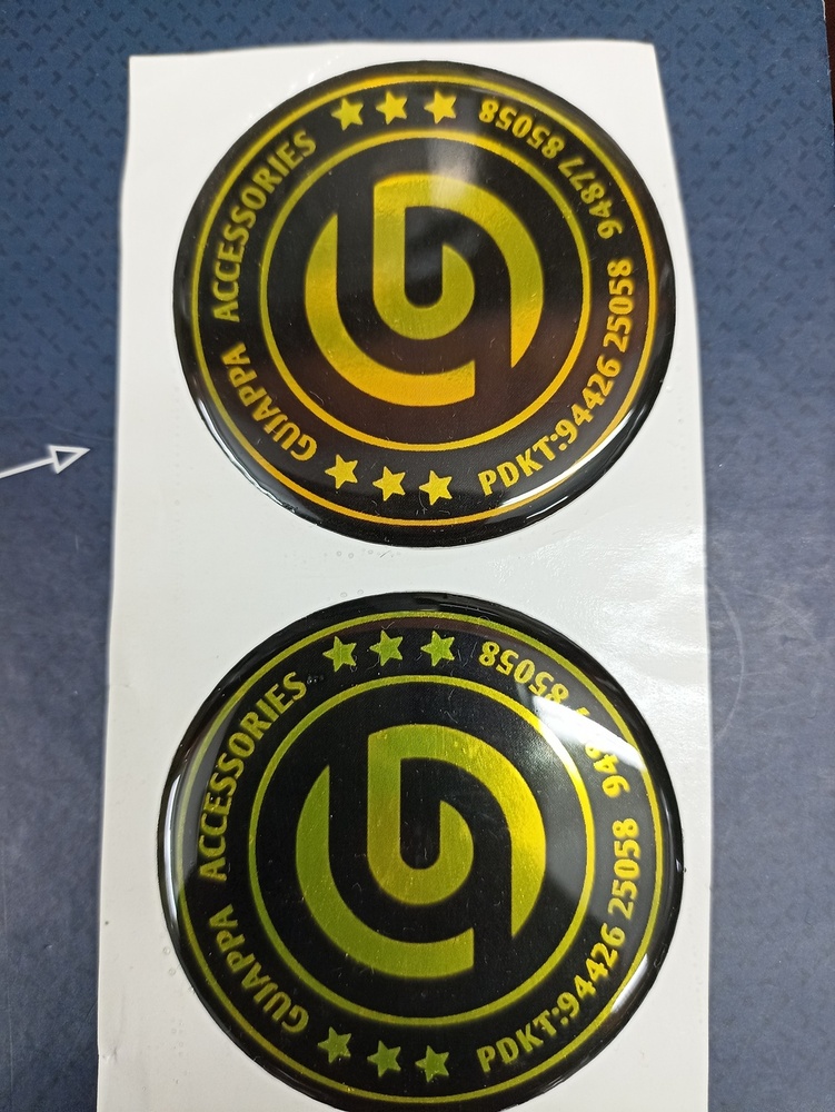 Pu Dome Sticker - Color: Gray