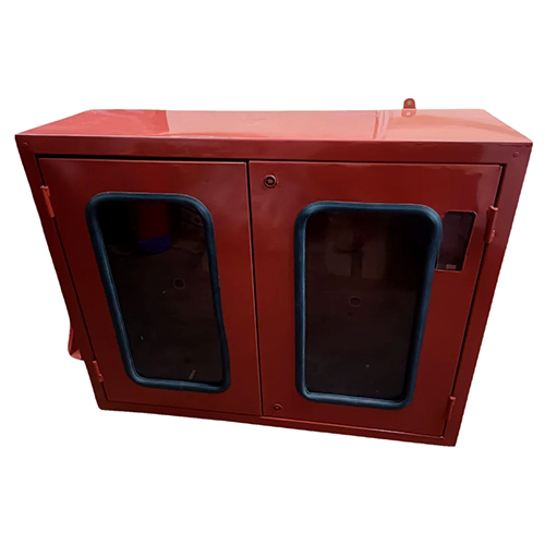 Double Door Fire Hose Box - Color: Red