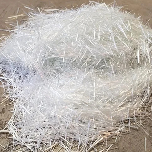 Premix Glass Fiber - Fiber Material, 12mm Size, White Color | Industrial Usage, Plain Pattern