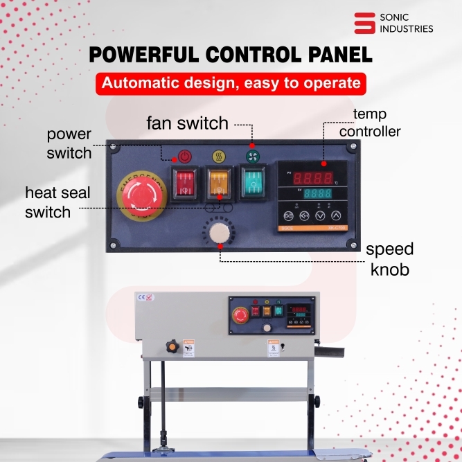 Vertical Continuous Band Sealing Machine for Food Packets Economic
